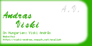 andras viski business card