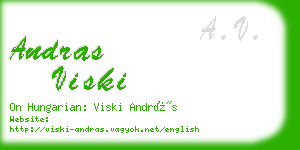 andras viski business card